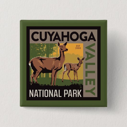 Nationaal park Cuyahoga Valley | Ohio Vierkante Button 5,1 Cm (Voorkant)