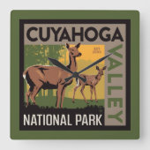 Nationaal park Cuyahoga Valley | Ohio Vierkante Klok (Voorkant)