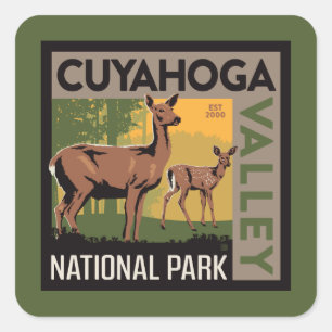 Nationaal park Cuyahoga Valley   Ohio Vierkante Sticker