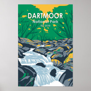Nationaal park Dartmoor Becky Falls Engeland Poster