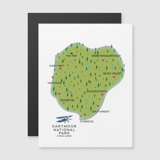 Nationaal park Dartmoor Engeland Kaart (Voorkant / Achterkant)