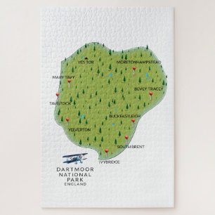 Nationaal park Dartmoor Engeland Kaart Legpuzzel