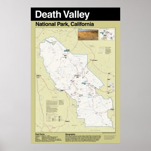 Nationaal park Death Valley Large Poster (Voorkant)