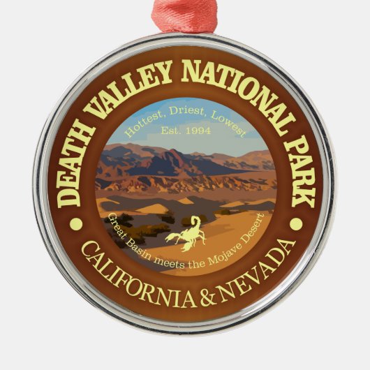 Nationaal park Death Valley Metalen Ornament (Voorkant)