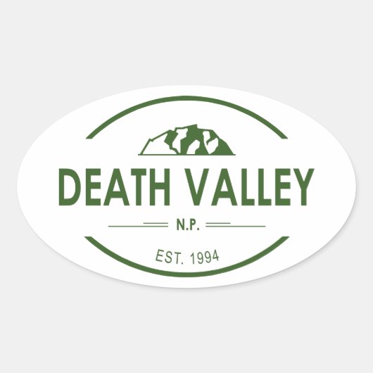 Nationaal park Death Valley Ovale Sticker (Voorkant)