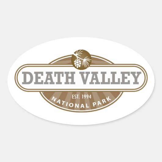 Nationaal park Death Valley Ovale Sticker (Voorkant)