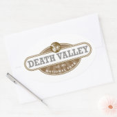 Nationaal park Death Valley Ovale Sticker (Envelop)
