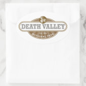 Nationaal park Death Valley Ovale Sticker (Tas)