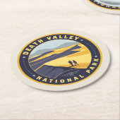 Nationaal park Death Valley Ronde Kartonnen Onderzetter (Gebogen)