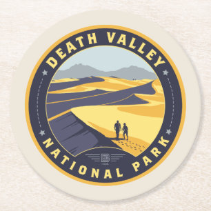 Nationaal park Death Valley Ronde Kartonnen Onderzetter