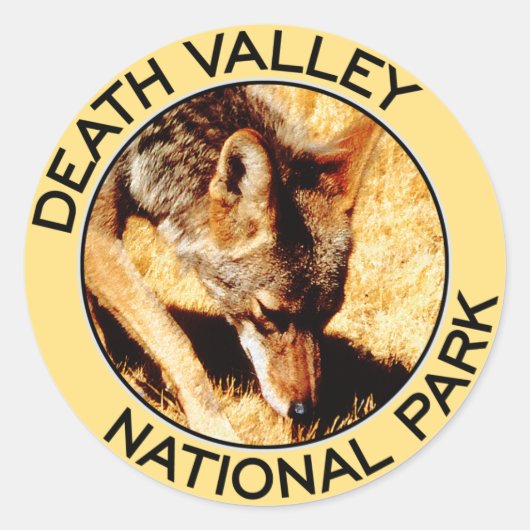 Nationaal park Death Valley Ronde Sticker (Voorkant)