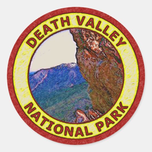 Nationaal park Death Valley Ronde Sticker (Voorkant)