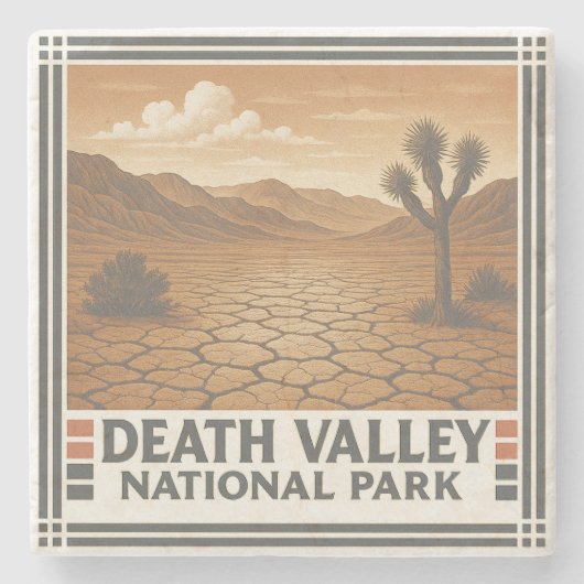Nationaal park Death Valley Stenen Onderzetter (Voorkant)