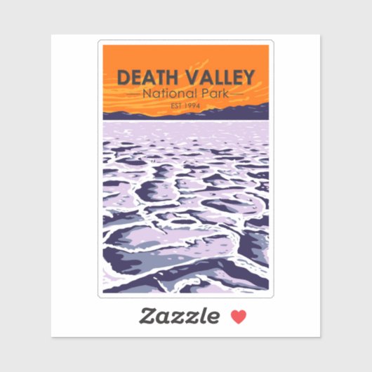 Nationaal Park Death Valley  Sticker (Vel)