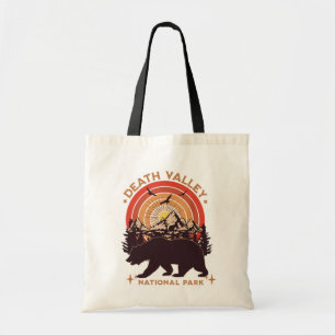 Nationaal park Death Valley Vintage zonsondergang Tote Bag