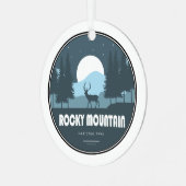 Nationaal Park Deer Rocky Mountain Metalen Ornament (Voorkant links)
