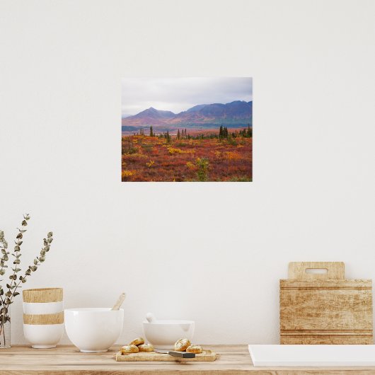 Nationaal Park Denali, Alaska in het Schilderachti Poster (Keuken)