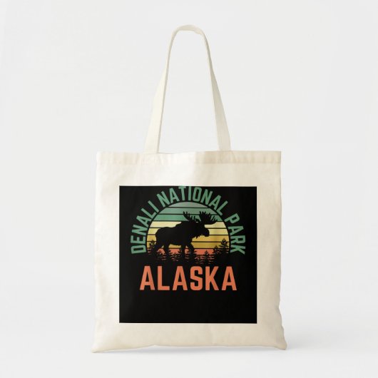 Nationaal park Denali Alaska Moose Hiking Natuur R Tote Bag (Voorkant)