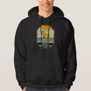 Nationaal park Denali Alaska Moose Vintage Hoodie