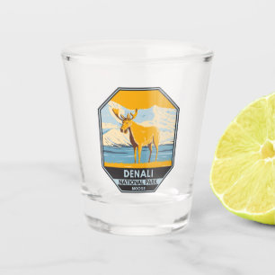 Nationaal park Denali Alaska Moose Vintage Shot Glas