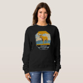 Nationaal park Denali Alaska Moose Vintage Trui (Voorkant volledig)