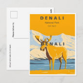 Nationaal Park Denali Alaska Mount Hunter Briefkaart (Voorkant / Achterkant)