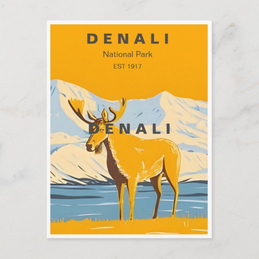 Nationaal Park Denali Alaska Mount Hunter Briefkaart (Voorkant)