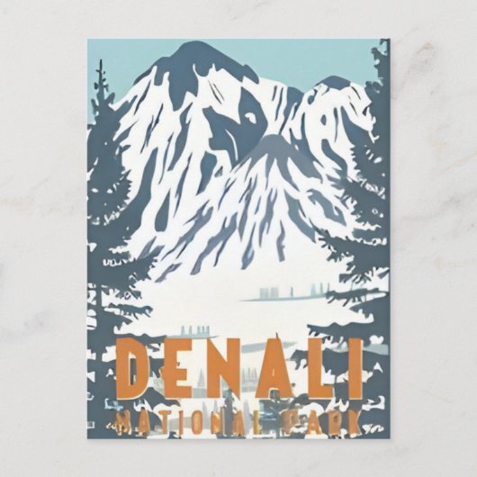 Nationaal Park Denali Alaska Mount Hunter Briefkaart (Voorkant)