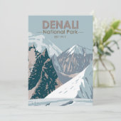 Nationaal park Denali Alaska Mount Hunter  Feestdagenkaart (Staand voorkant)