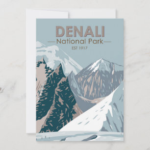 Nationaal park Denali Alaska Mount Hunter  Feestdagenkaart