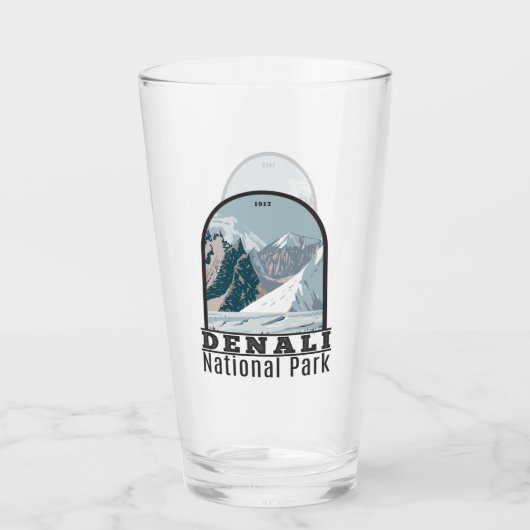Nationaal park Denali Alaska Mount Hunter  Glas (Achterkant)