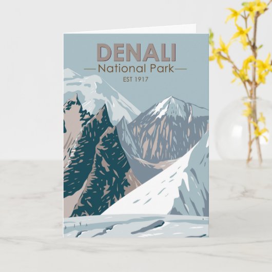 Nationaal park Denali Alaska Mount Hunter  Kaart (Gele Bloem)