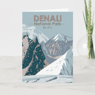 Nationaal park Denali Alaska Mount Hunter  Kaart
