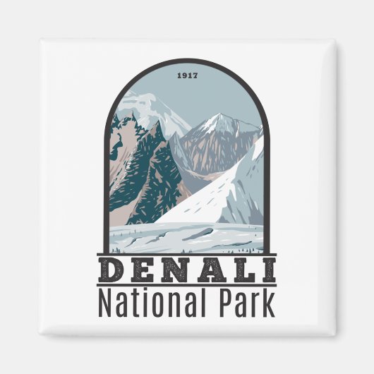 Nationaal park Denali Alaska Mount Hunter  Magneet (Voorkant)