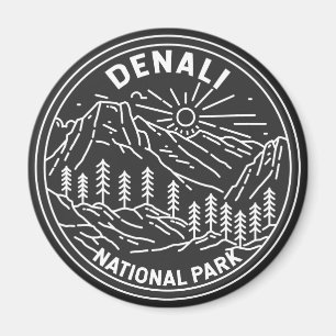 Nationaal park Denali Alaska Mount Hunter Monoline Magneet