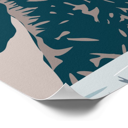 Nationaal park Denali Alaska Mount Hunter  Poster (Hoek)