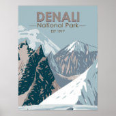 Nationaal park Denali Alaska Mount Hunter  Poster (Voorkant)