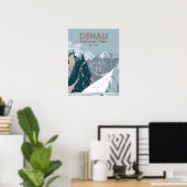 Nationaal park Denali Alaska Mount Hunter  Poster (Thuiskantoor)