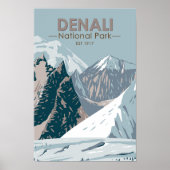 Nationaal park Denali Alaska Mount Hunter Poster (Voorkant)