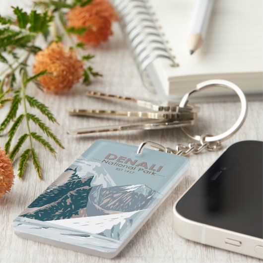 Nationaal park Denali Alaska Mount Hunter Sleutelhanger (Voorkant Rechts)
