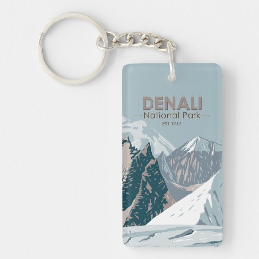 Nationaal park Denali Alaska Mount Hunter Sleutelhanger (Voorkant)