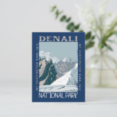 Nationaal park Denali Alaska Mount Huntington Retr Briefkaart (Staand voorkant)