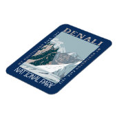Nationaal park Denali Alaska Mount Huntington Retr Magneet (Linkerzijde)