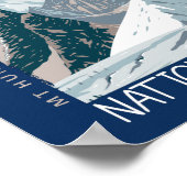 Nationaal park Denali Alaska Mount Huntington Retr Poster (Hoek)