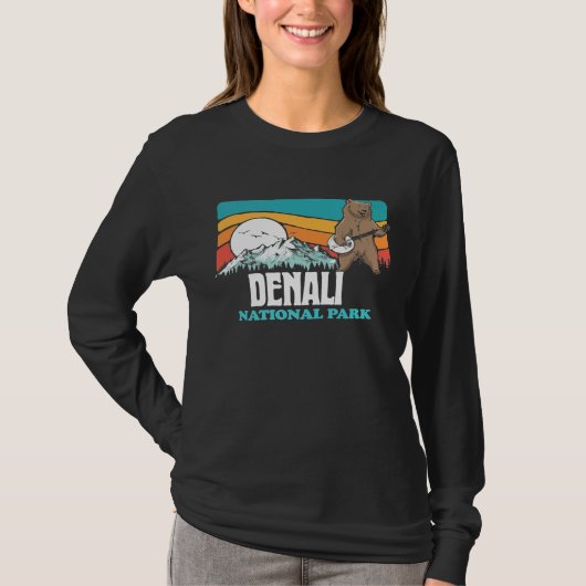 Nationaal park Denali Alaska Mountains Banjo Beer T-shirt (Voorkant)
