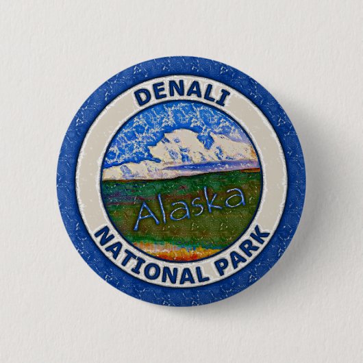 Nationaal Park Denali, Alaska Ronde Button 5,7 Cm (Voorkant)