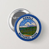 Nationaal Park Denali, Alaska Ronde Button 5,7 Cm (Voorkant /achterkant)