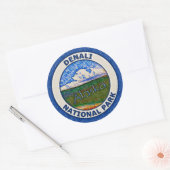 Nationaal Park Denali, Alaska Ronde Sticker (Envelop)