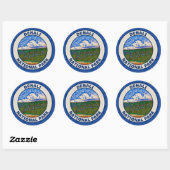 Nationaal Park Denali, Alaska Ronde Sticker (Vel)