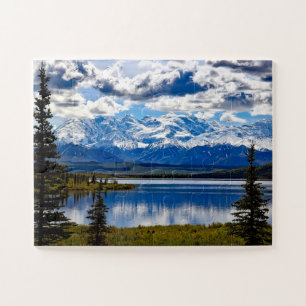 Nationaal park Denali Alaska Sky Clouds gebergte Legpuzzel